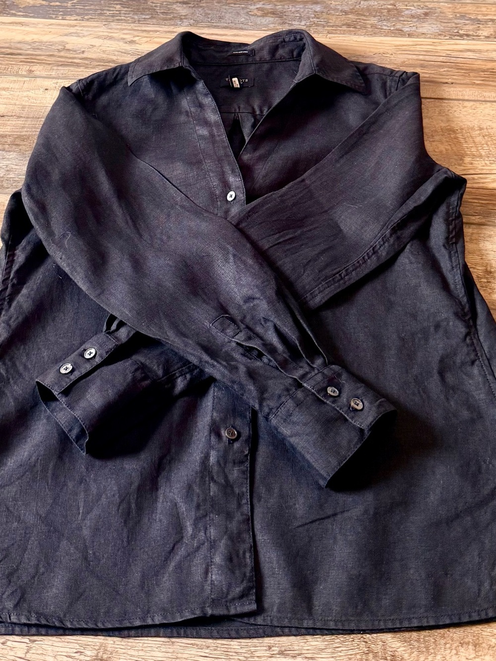 Talbots - Irish Linen Button-Down - 6P - Black